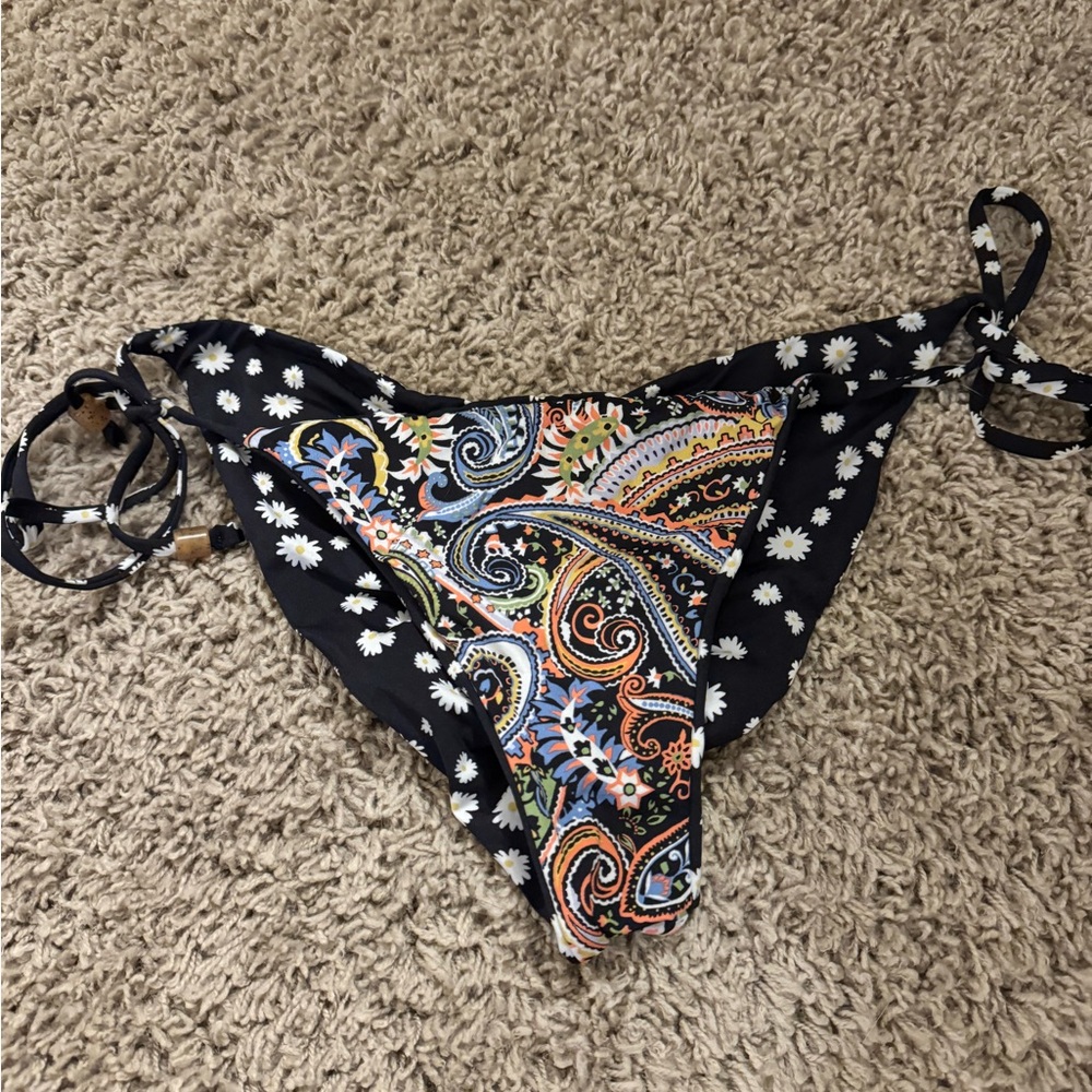 Maaji Black and Blue Tie-Side Bikini